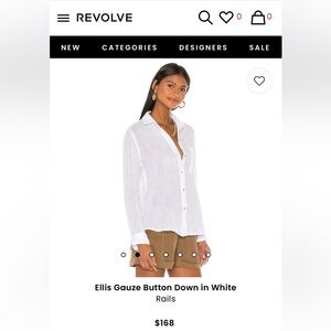 Rails Ellis cotton gauze button down